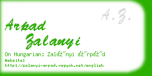 arpad zalanyi business card